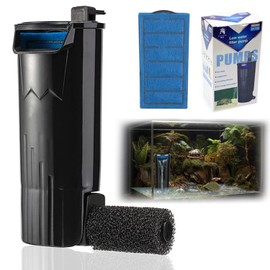 Filtro de Acuario 400L/H,filtro para tortugas en cascada de bajo nivel, Filtro de Tortuga, filtración de bomba de limpieza de agua de bajo nivel de 5W, adecuado para acuarios pequeños y anfibio