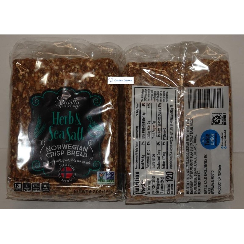 Specially Selected Sea Salt Norwegian Crisp Bread 6.7oz 190g (Two