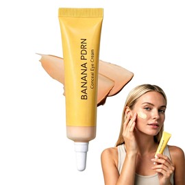 ROVLET Banana PDRN Concealer Eye Cream - Moisturizes eye area, reduces look of dark circles. With PDRN & acetyl-L-glutamic acid. Lightweight, non-greasy. Korean skincare. 0.52 oz (Vanilla Scent)