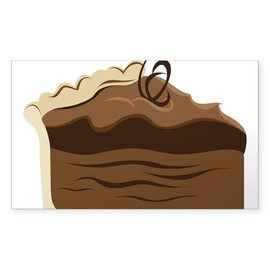 CafePress Chocolate Pie Rectangle Bumper Sticker Car Decal