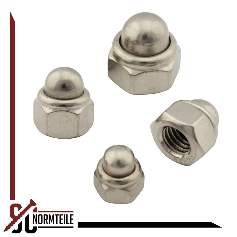 Acorn Nuts (Self-Locking) - M6 - (Pack of 10) -