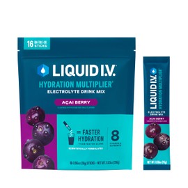 Liquid I.V.® Hydration Multiplier - Acai Berry | Electrolyte Powder Drink Mix | 1 Pack (16 Servings)