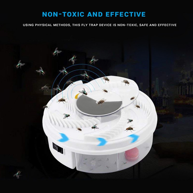 1PCS Electric Fly Trap Device with Trapping Food Electric Flycatcher