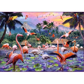 Ravensburger Puzzle - 12000574 Pinke Flamingos - 1000 Teile