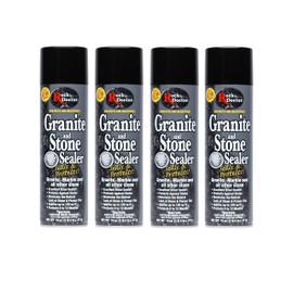 Rock Doctor Granite Sealer for Marble, Stone, and Tile Countertops, Streak-Free Finish with Stain Resistant Moisture Protection, Interior and Exterior Use, Pack of 4