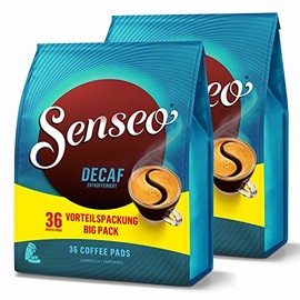 Senseo Decaffeinated, Pack of 2, 2 x 36 Coffee Pods