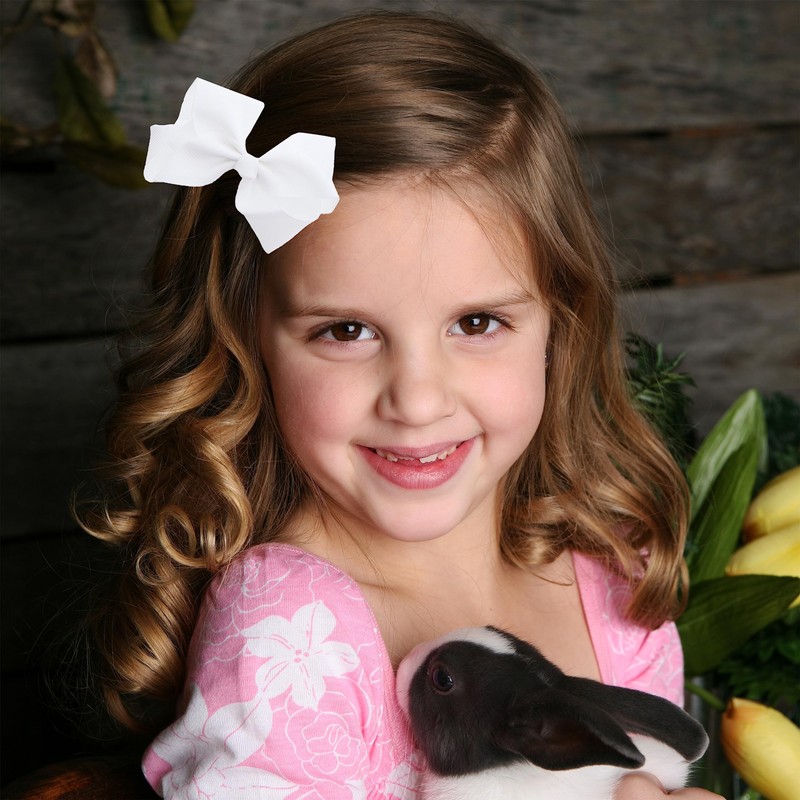 3 Inch Grosgrain Bow for Little Girls- Set of 2