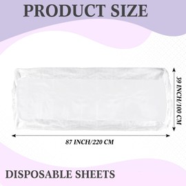 Mixweer 30 Pcs Fitted Massage Table Sheets Soft Non Woven Spa Bed Cover Disposable Bed Sheets Breathable Massage Table Protective Cover 39" x 87" for Beauty Salon Facial Body Skincare (White)