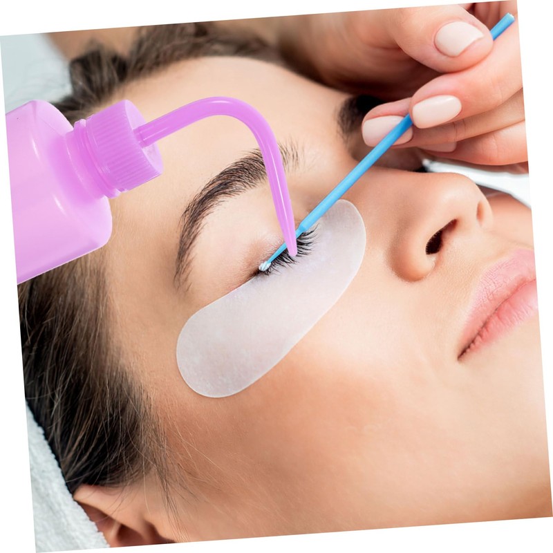 Baluue 2pcs Eyelash Washing Bottles Squeeze Bottle Narrow Spout for