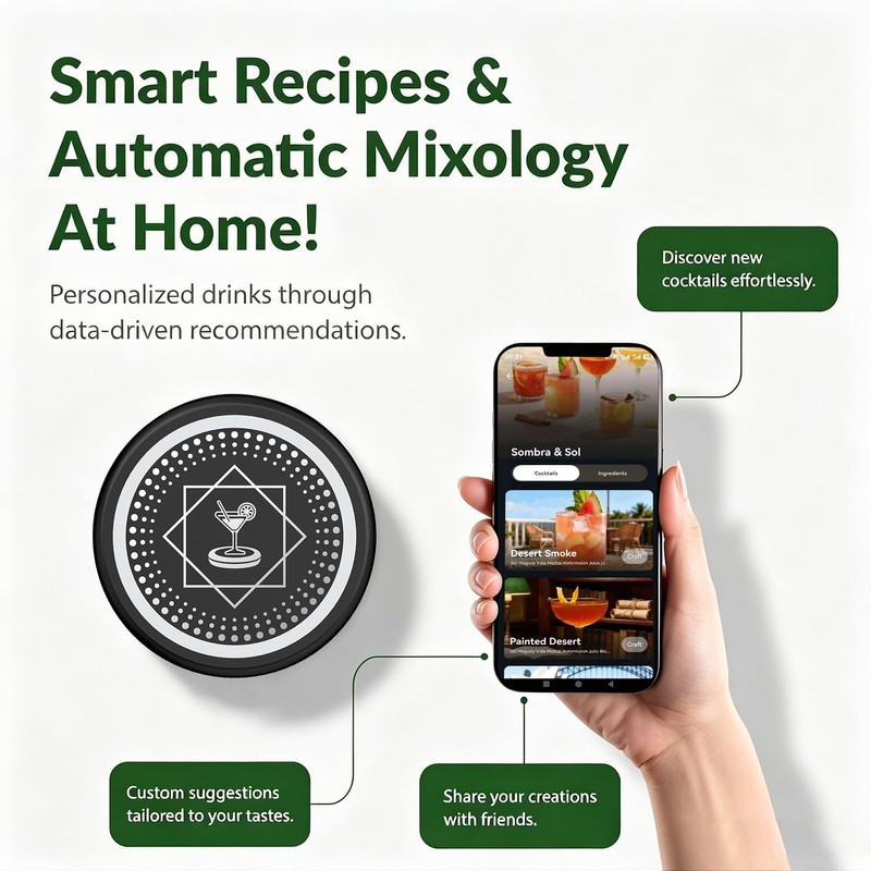 Smart Cocktail Maker for Home Bar, Cool Gadget Gift for