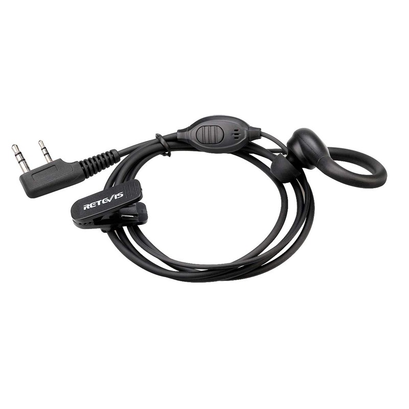 Retevis RT22 Walkie Talkie Earpiece with Mic, 2 Pin Earhook