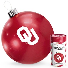 Holiball Inflatable Collegiate Holiday Ornament – Ultimate Indoor/Outdoor Decoration – Reusable & Storage Friendly – for Weddings, Parties, Events, Team Colors – 30" – University of Oklahoma