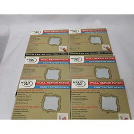 Merit Pro 03220 6" x 6" Wall Repair Patch, Case Of 5