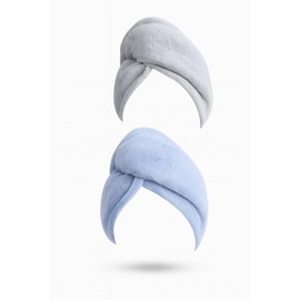 XCBZVT 2 Pack Microfiber Hair Towel Wrap for Women, Super Absorbent Quick Dry Hair Turban with Button –10”x26”,AC2Q