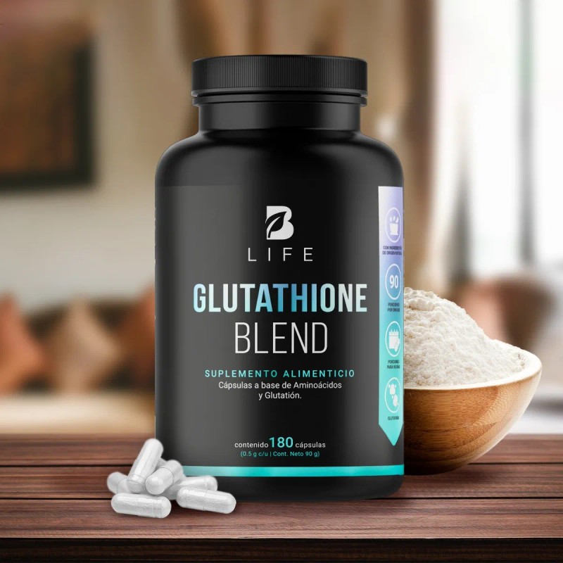 B-Life Glutatión | 180 Cápsulas | Poderoso Antioxidante Celular con