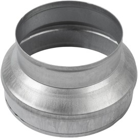 8" to 6" Inch Galvanized Steel Round Duct Reducer - Pipe Fitting Increaser Reducer - Drain, Waste and Vent Conduit Transition Adapter - Metal Tube Reducing Coupling