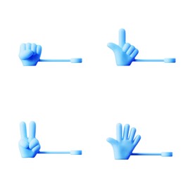 4 Pack New Fun Gesture Straws Topper,Leakproof Straw Covers, Outdoors Dust Prevention Silicone Straw Toppers, 8-10 Mm Reusable Straws Tips Lids.