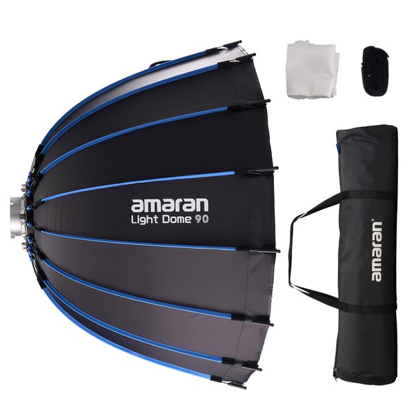 Amaran Light Dome Bowens Mount Modifier,Quick-Release Design with Grid,Two Difusion
