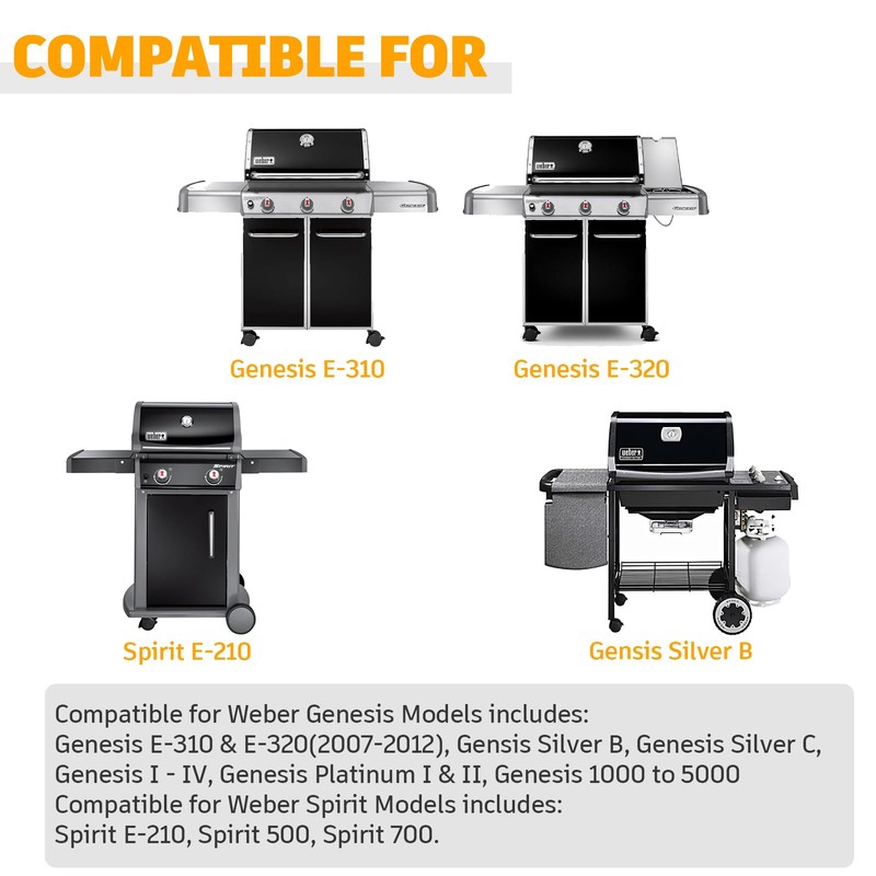 GasSaf Grill Igniter Kit Replacement for Weber 7509 Spirit Genesis,