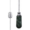ElekTek Bathroom Light Pull Chain Cord Chrome Green Marble Drop