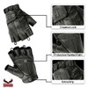 Hugger Men's Water Resistant Gel-Padded Palm Fingerless Motorcycle Glove 3X-Large