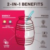 Salud 2-in-1 Energy Drink Powder + Focus, Hibiscus, Organic Caffeine,