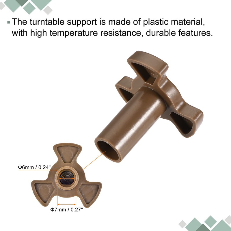 MECCANIXITY Microwave Oven Turntable Roller Support Coupler Shaft Replacement 6mm