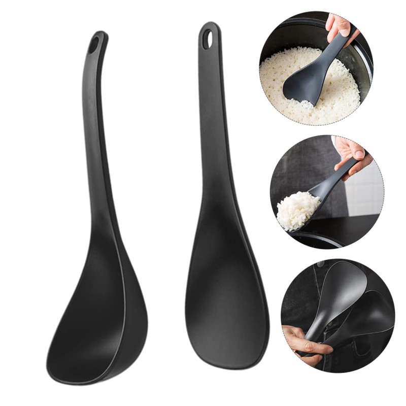 Gatuida 2pcs Rice Paddle Soup Spoons Non-Stick Serving Spoons for