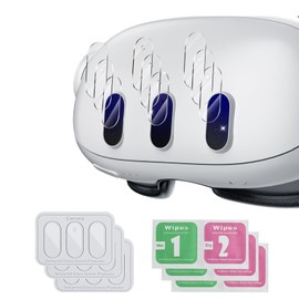 Aircawin Screen Protector Compatible with Meta Quest 3 2023,9H Tempered Glass Film Camera Lens Protector for Oculus Meta Quest 3 VR Accessories,HD Clear,Bubble Free,Scratch-Proof,Case Friendly-3 Sets