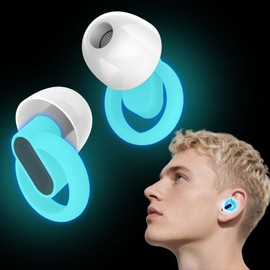 Hopihe Concert Ear Plugs, High Fidelity Afterglow Glow in Dark Noise Reduction Ear Plugs, Green Silicone Reusable Noise Cancelling EarPlugs for Concerts Work Sports Nightlife Hearing Protection - 29db