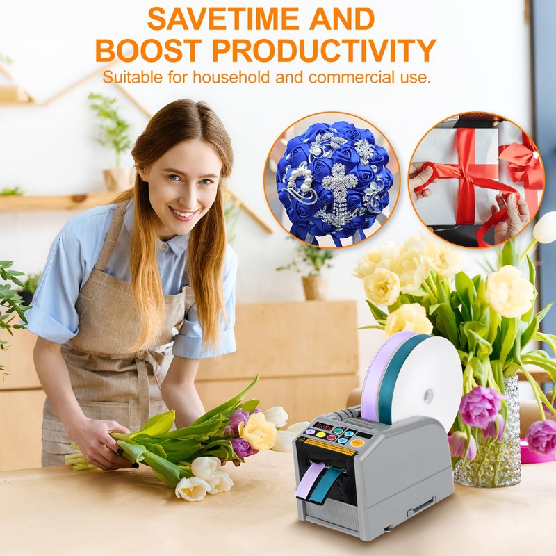 Ribbon Cutting Machine, 999mm Automatic Tape Dispenser, Dual Modes for
