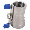 1in Full Port Ball Valve Stainless Steel Butterfly Shape Double