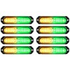 ASPL 8pcs Sync Feature Ultra Slim 12-LED Surface Mount Flashing