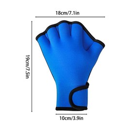Aquatic Gloves, Swimming Training Hand Paddles, Surfing Sports Hand Fins with Adjustable Straps for Swimming Women Men Adults
