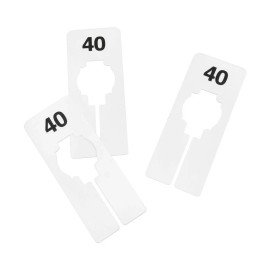 Unbranded Hangers Retail Clothing 2" x 5" Rectangular Plastic Size 40 Dividers 10Pcs White