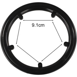 Protector de plato de bicicleta 48T para bielas de plástico con patrón de 4/5 pernos, protector de piñón para carretera de montaña y bicicletas plegables, color café transparente (G5TDO-48)