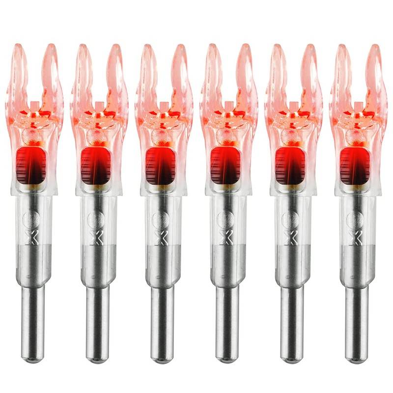 KEAUP 12 Pack X Lighted Nocks Universal Fit for Arrows