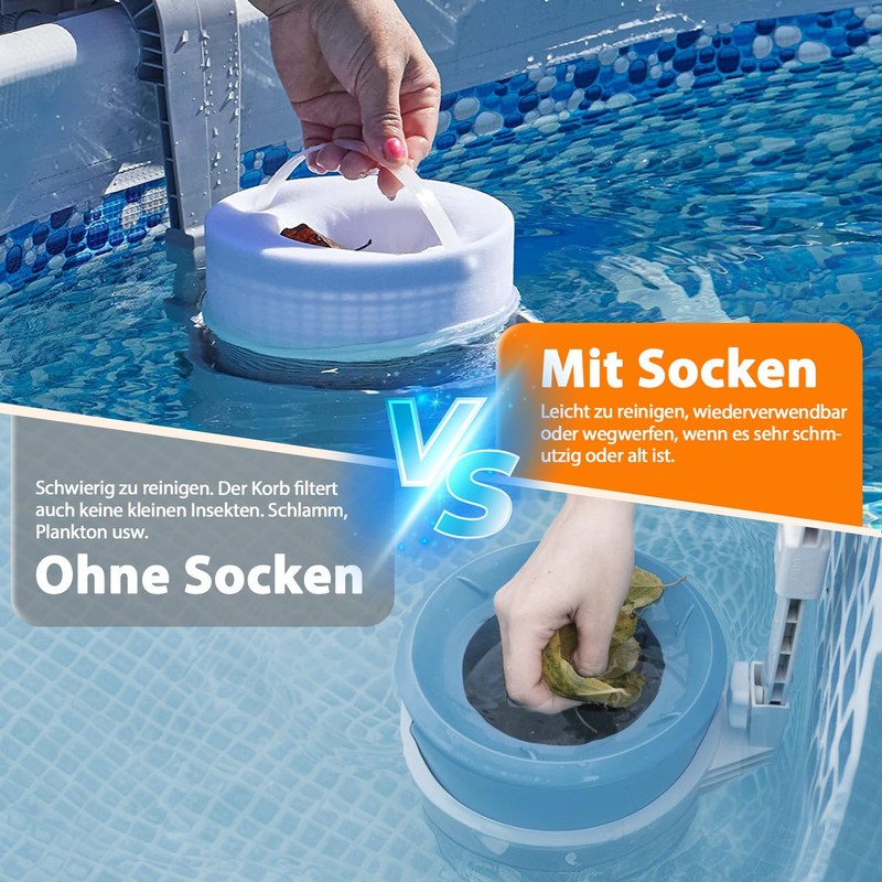 Pool Skimmer Socks, Pack of 50 Swimming Pool Skimmer Socks,