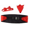 LUOEM Set of 3 Men's Satin Bow Tie Cummerbund Handkerchief
