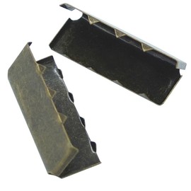 (Bronze) - Bluemoona 100 Pcs - 1" 25mm Belt Buckle End Tip for Webbing Tag Bag Polypropylene (Bronze)