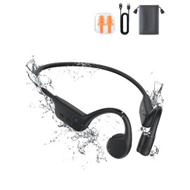 Rumatas Bone Conduction Headphones, Wireless Open-Ear Bluetooth 5.3 with Mic - MP3 Play Built-in 32GB Memory, IPX8 Waterproof Sports Headphones for Workout Swimming Running