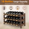 Giantex Bamboo Wine Rack, 3 Tier 18 Bottle Wine Storage