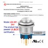 22mm Push Button Switch Momentary Latching High Round Waterproof IP67