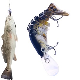 Fishing Lures - Minnow Fish Baits,Realistic Multi-Jointed Lures, Fishing Gear Accessories for Saltwater and Freshwater