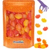 Fruidles Fall Mini Gummy Pumpkins Candy, Assorted Fruit Flavors Gummies,