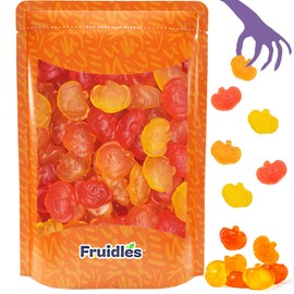 Fruidles Fall Mini Gummy Pumpkins Candy, Assorted Fruit Flavors Gummies, Allergy Friendly, Non-GMO, No Artificial Sweeteners (2 Pounds)
