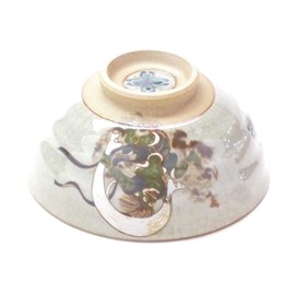 Kutani [Rice Bowl] Large Wind God Raijin Nakura