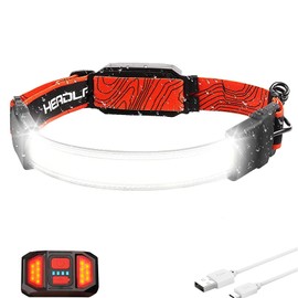 BESTSUN LED Headlamp, Super Bright COB Headlight Rechargeable 1200 Lumens Headlamps,210°Illumination, Wide Beam Headlights Lightweight Head Torch for Running Auto Repairing Fishing Hiking