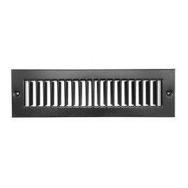 HVAC Premium 4" x 8" [Duct Opening] Toe Kick Vent Grille - HVAC Register Cover [Outer Dimensions: 5.5 X 9.5] - Black