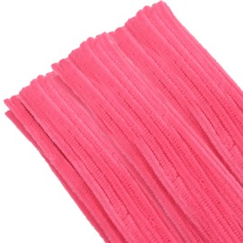 TOAOB 100pcs Pipe Cleaners Dark Pink Pipe Cleaners Chenille Stems 6mm x 12 Inch Fuzzy Sticks Crafts Supplies for DIY Art Crafts Decorations
